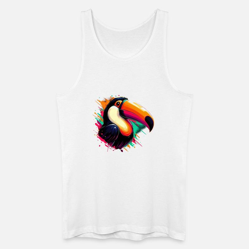 Tukan - Männer Bio Tank Top - Weiß