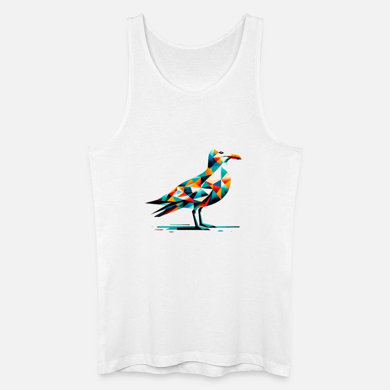 Möwe - Männer Bio Tank Top - Weiß