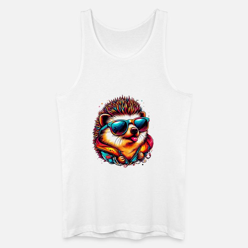 Igel - Männer Bio Tank Top - Weiß