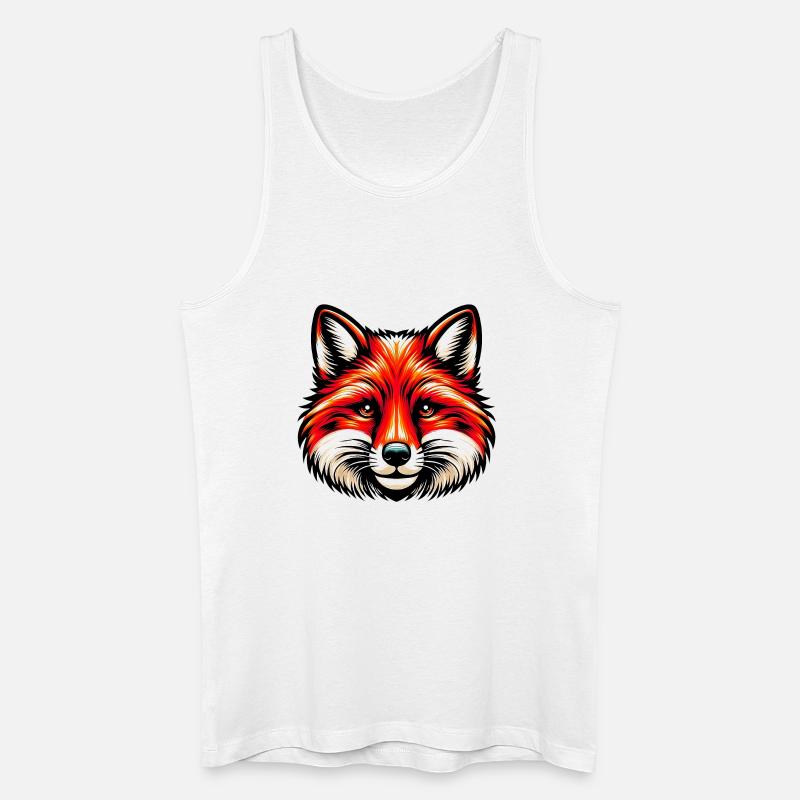 Fuchs - Männer Bio Tank Top - Weiß