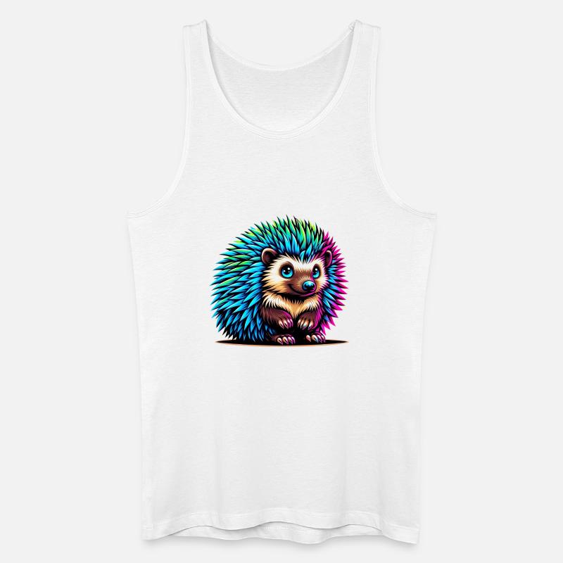 Igel - Männer Bio Tank Top - Weiß