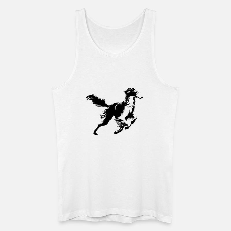 Barsoi - Männer Bio Tank Top - Weiß