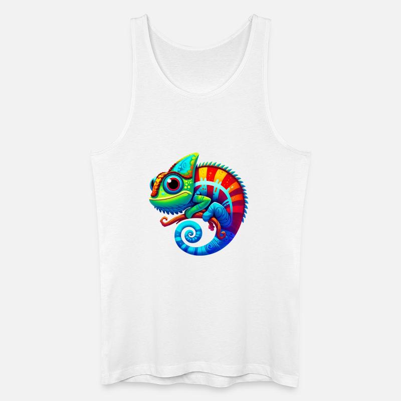 Chamäleon - Männer Bio Tank Top - Weiß
