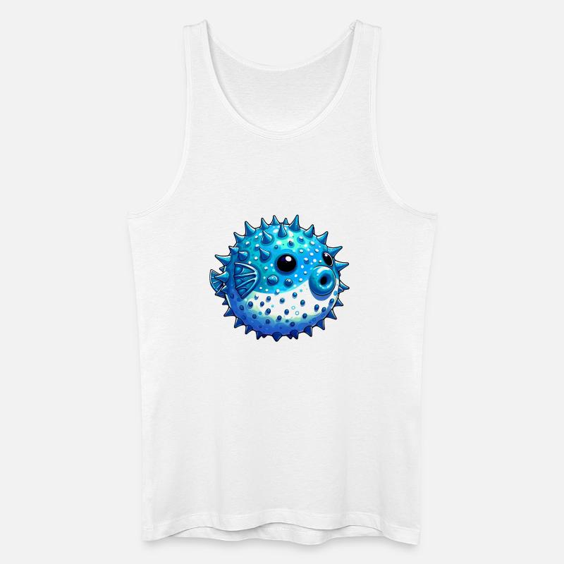 Kugelfisch - Männer Bio Tank Top - Weiß