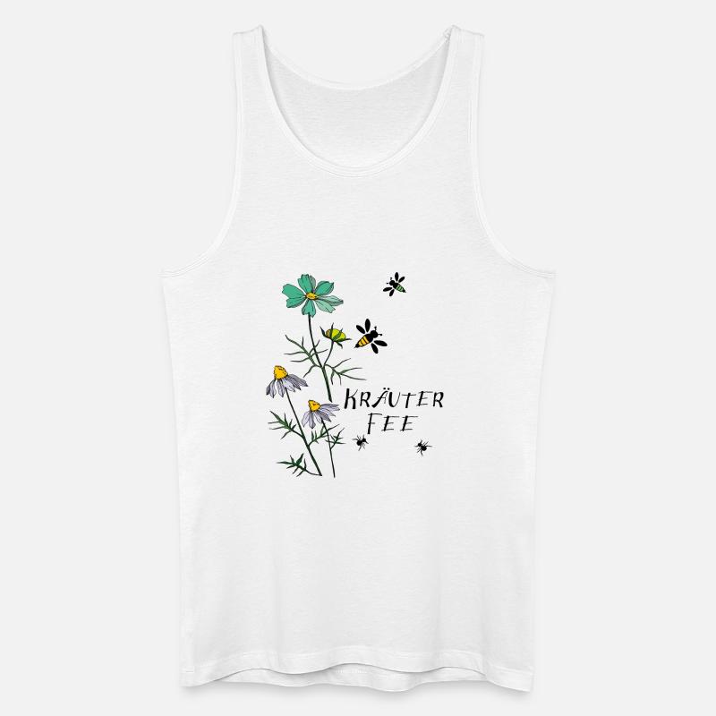 Herbe, Fée, Abeille, Fourmi - Débardeur bio Homme - blanc