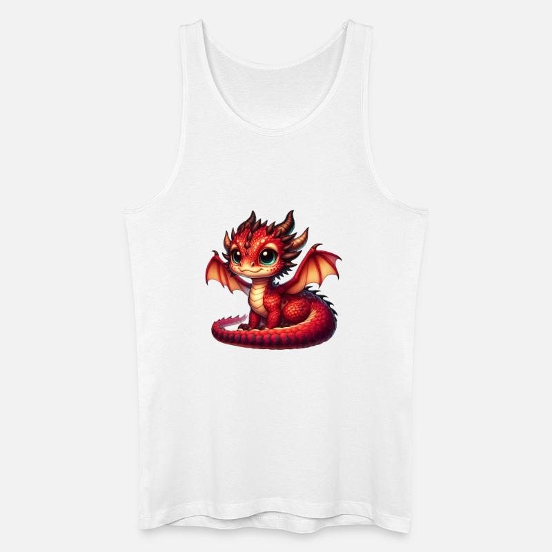 Drache - Männer Bio Tank Top - Weiß