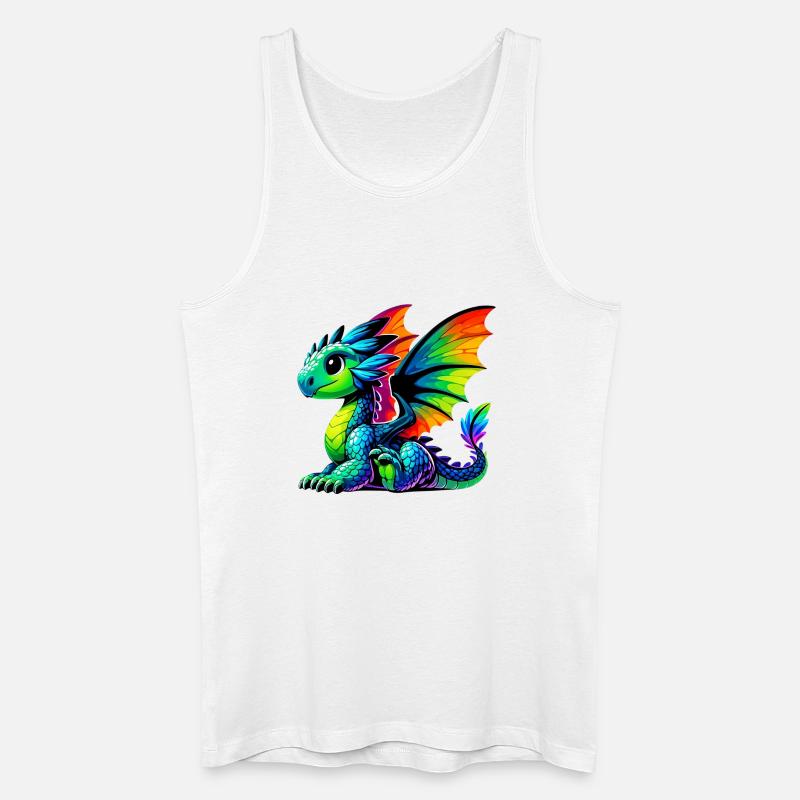 Drache - Männer Bio Tank Top - Weiß