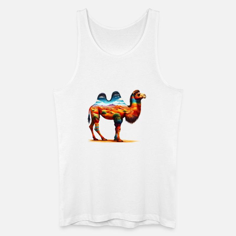 Kamel - Männer Bio Tank Top - Weiß