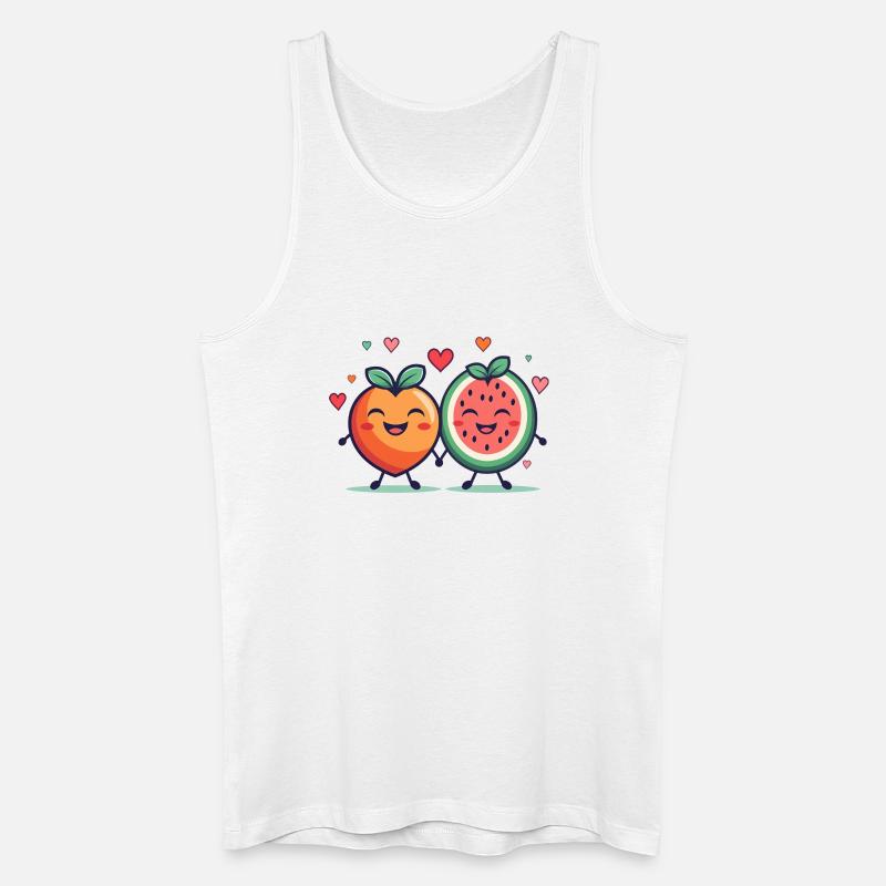 Fruchtige Leidenschaft, Liebe - Männer Bio Tank Top - Weiß