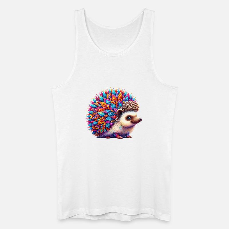 Igel - Männer Bio Tank Top - Weiß