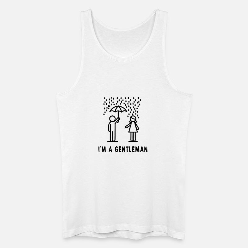 Ich bin ein Gentleman - Männer Bio Tank Top - Weiß