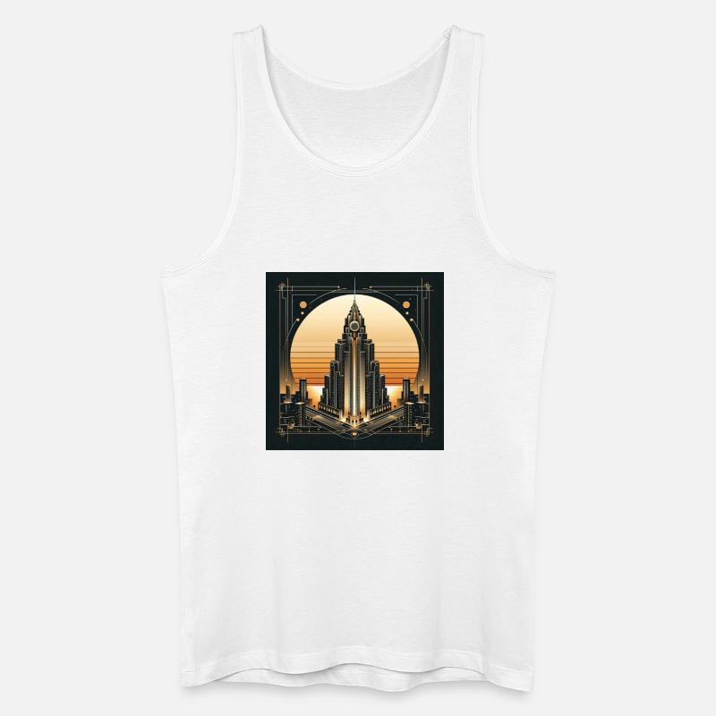 Wolkenkratzer 1 - Männer Bio Tank Top - Weiß