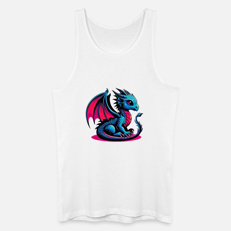 Drache - Männer Bio Tank Top - Weiß