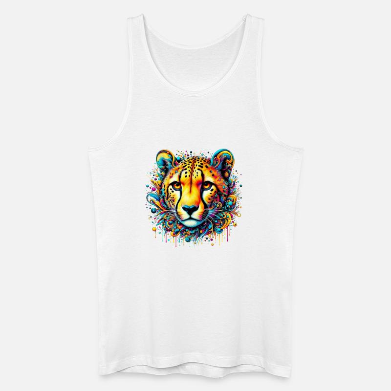 Gepard - Männer Bio Tank Top - Weiß