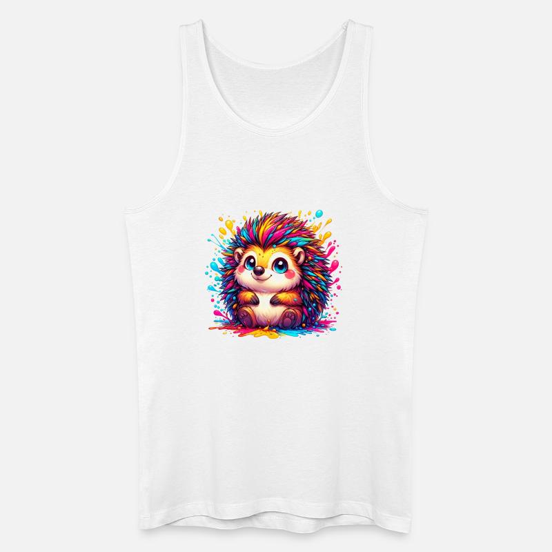 Igel - Männer Bio Tank Top - Weiß