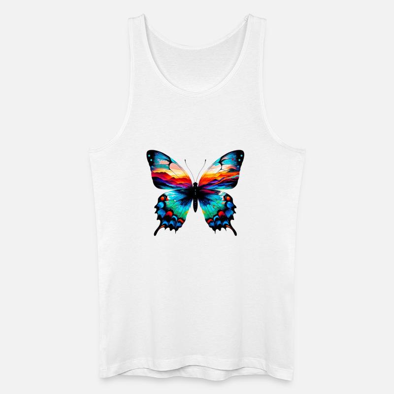 Schmetterling - Männer Bio Tank Top - Weiß