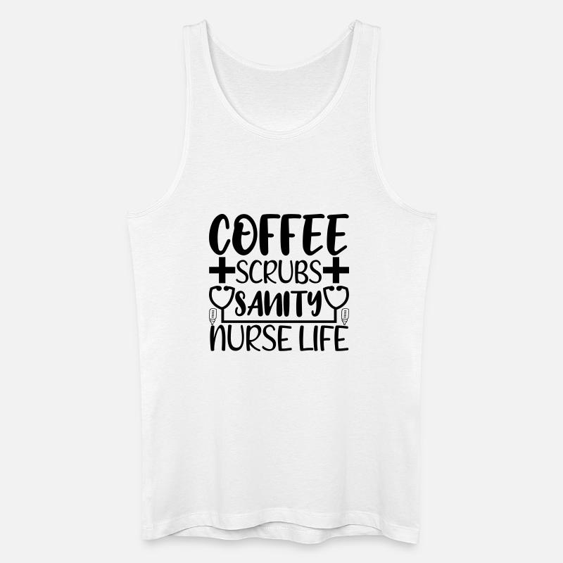 coffee scrubs sanity - Männer Bio Tank Top - Weiß
