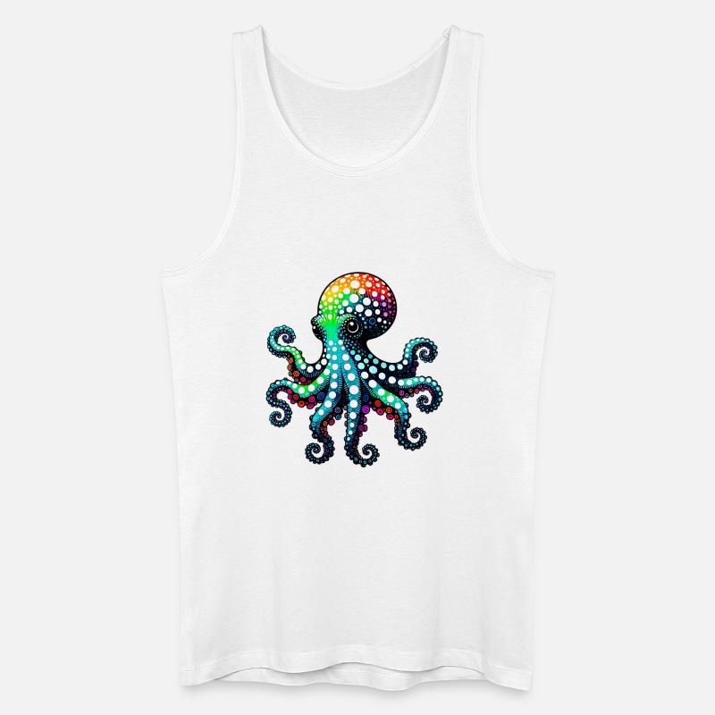Krake - Männer Bio Tank Top - Weiß