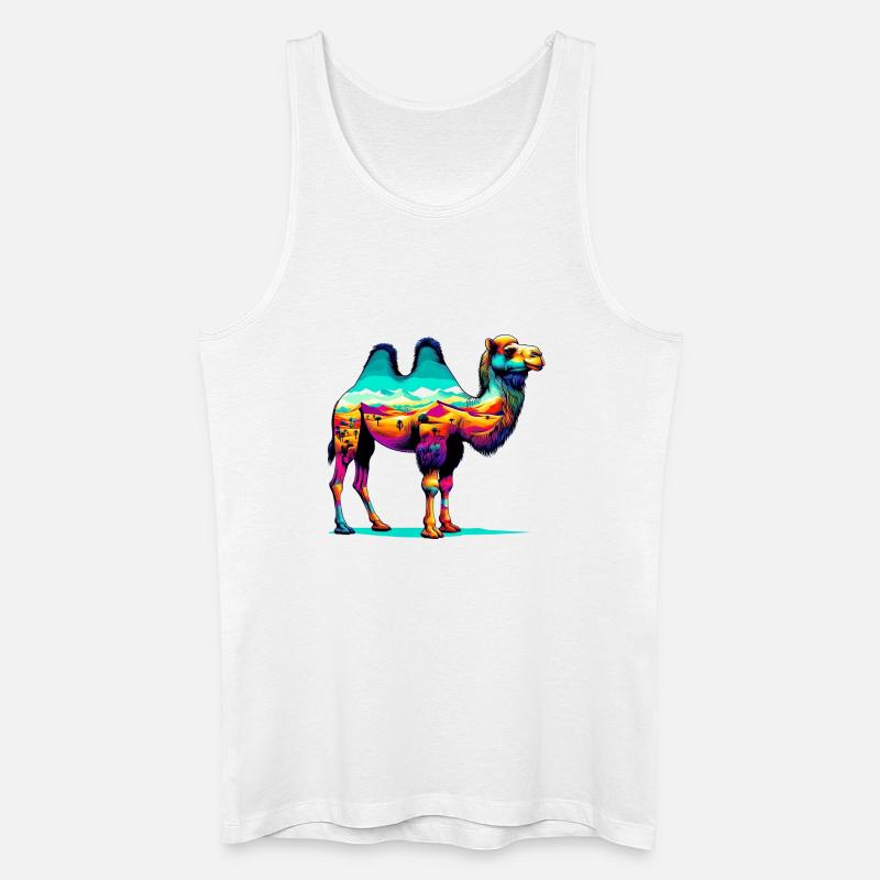 Kamel - Männer Bio Tank Top - Weiß