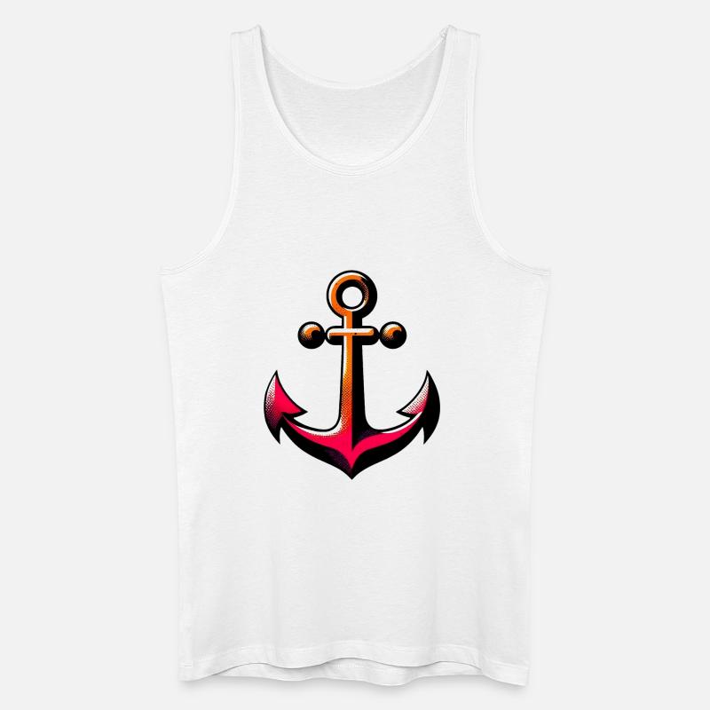 Ein Anker - Männer Bio Tank Top - Weiß