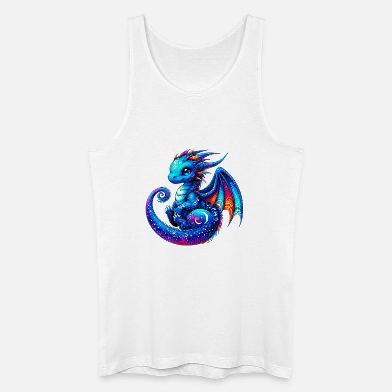 Drache - Männer Bio Tank Top - Weiß
