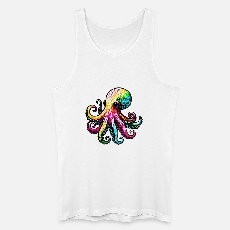 Krake - Männer Bio Tank Top - Weiß