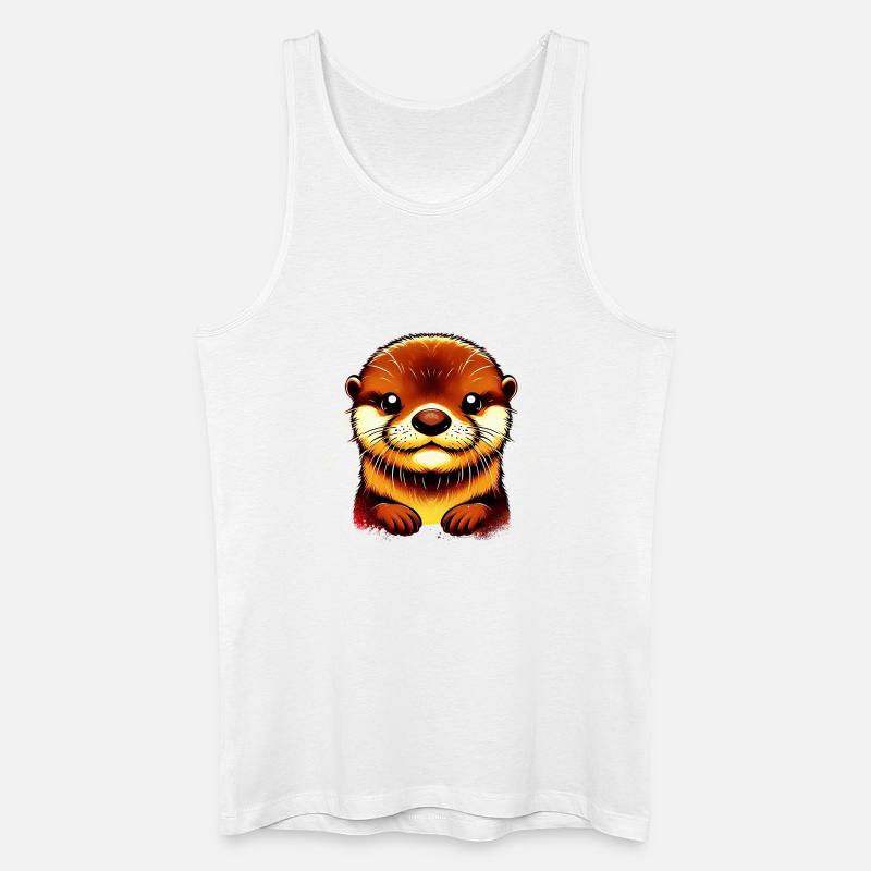 Otter - Männer Bio Tank Top - Weiß