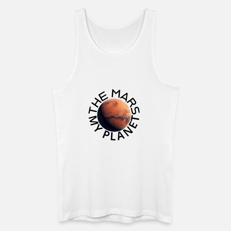 Marsoberfläche mit Kratern - Männer Bio Tank Top - Weiß