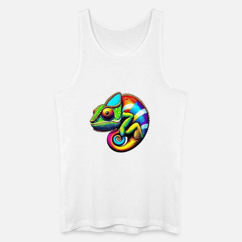 Chamäleon - Männer Bio Tank Top - Weiß
