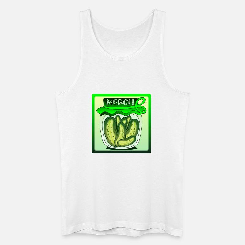 DANKE GURKENGURKEN - Männer Bio Tank Top - Weiß