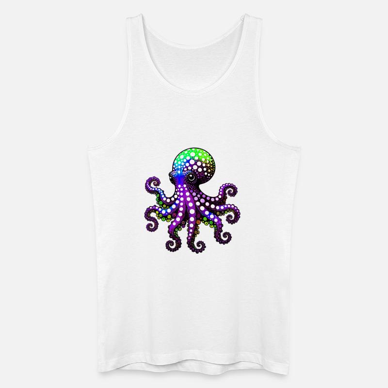 Krake - Männer Bio Tank Top - Weiß