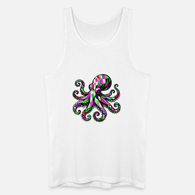 Krake - Männer Bio Tank Top - Weiß