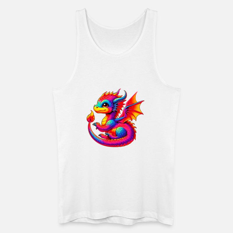 Drache - Männer Bio Tank Top - Weiß