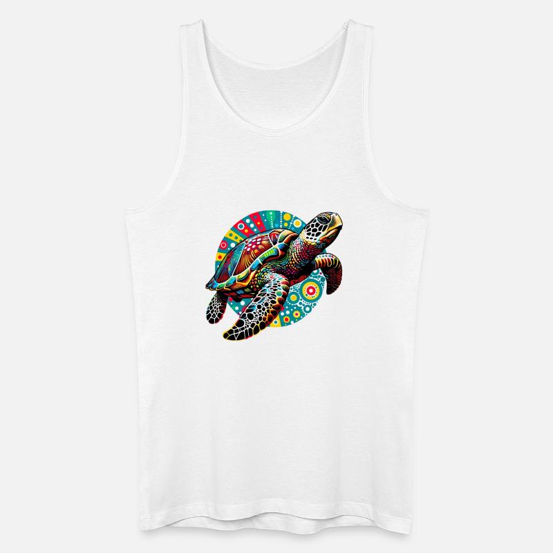 Schildkröte - Männer Bio Tank Top - Weiß