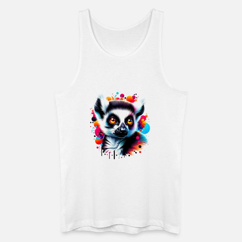 Lemur - Männer Bio Tank Top - Weiß