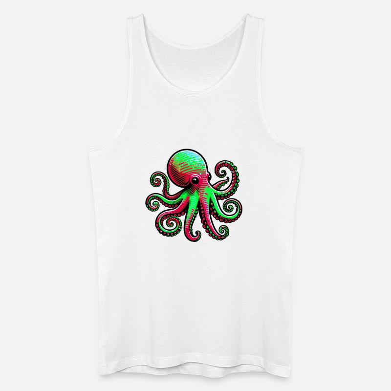Krake - Männer Bio Tank Top - Weiß
