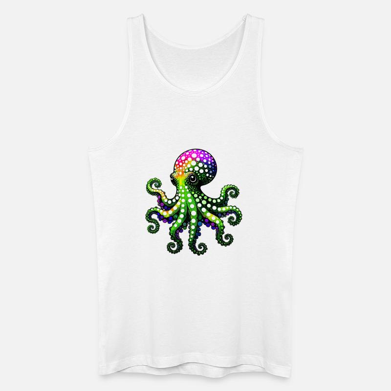 Krake - Männer Bio Tank Top - Weiß