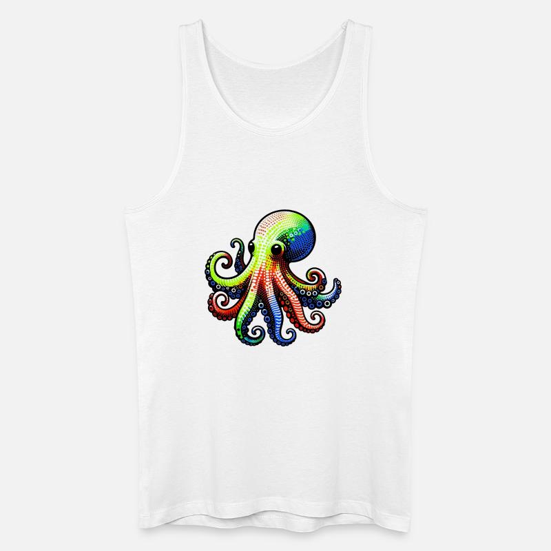 Krake - Männer Bio Tank Top - Weiß