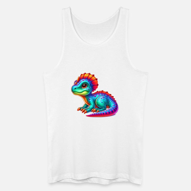Dinosaurier - Männer Bio Tank Top - Weiß