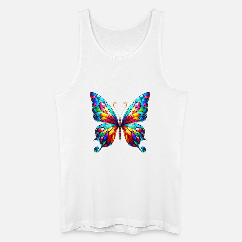 Schmetterling - Männer Bio Tank Top - Weiß