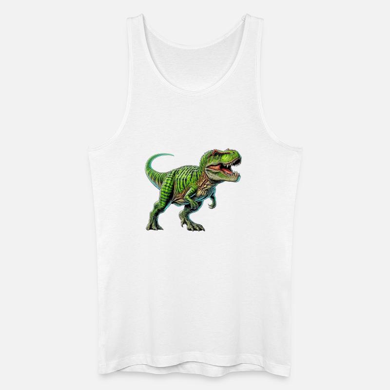 Dinosaurier - Männer Bio Tank Top - Weiß