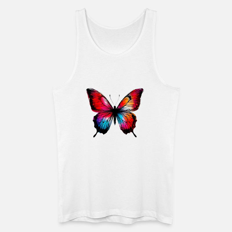 Schmetterling - Männer Bio Tank Top - Weiß