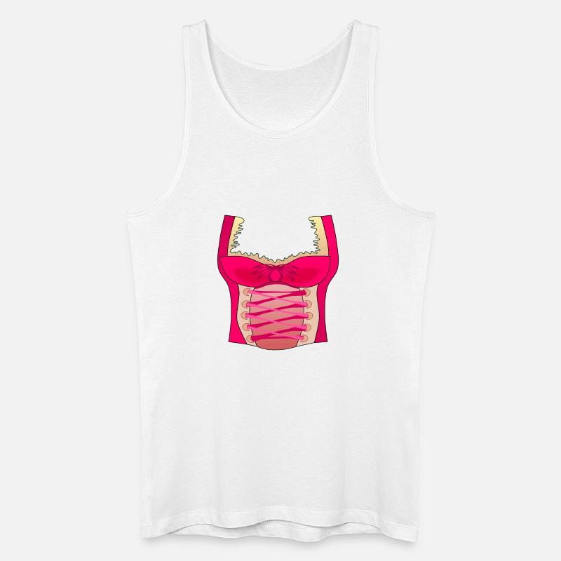 DAMEN TRACHTEN DIRNDL - Männer Bio Tank Top - Weiß