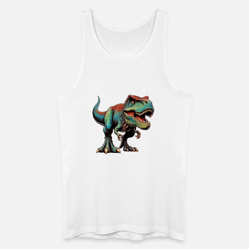 Dinosaurier - Männer Bio Tank Top - Weiß