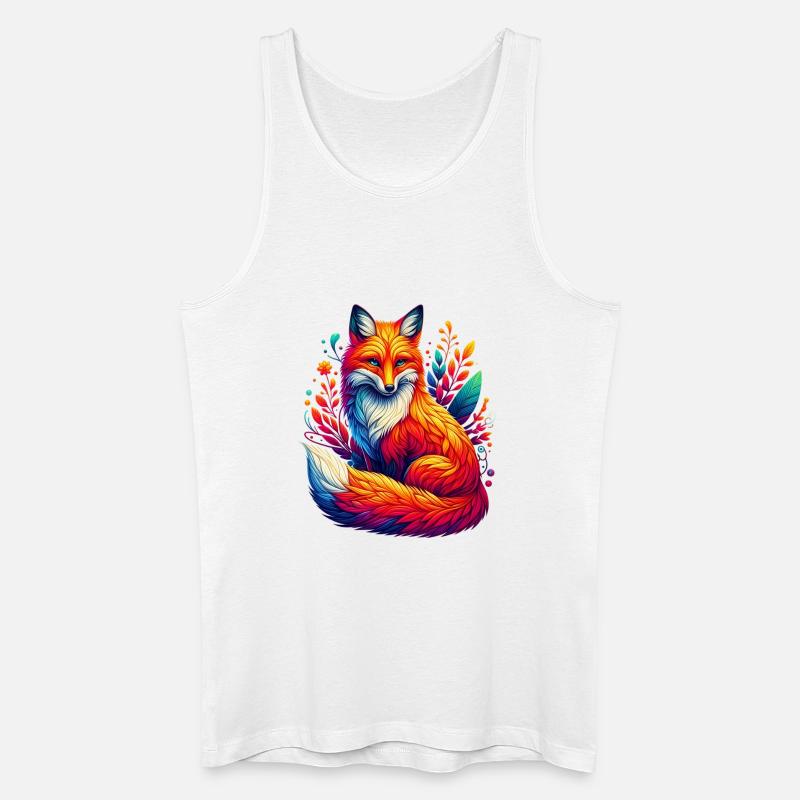 Fuchs - Männer Bio Tank Top - Weiß