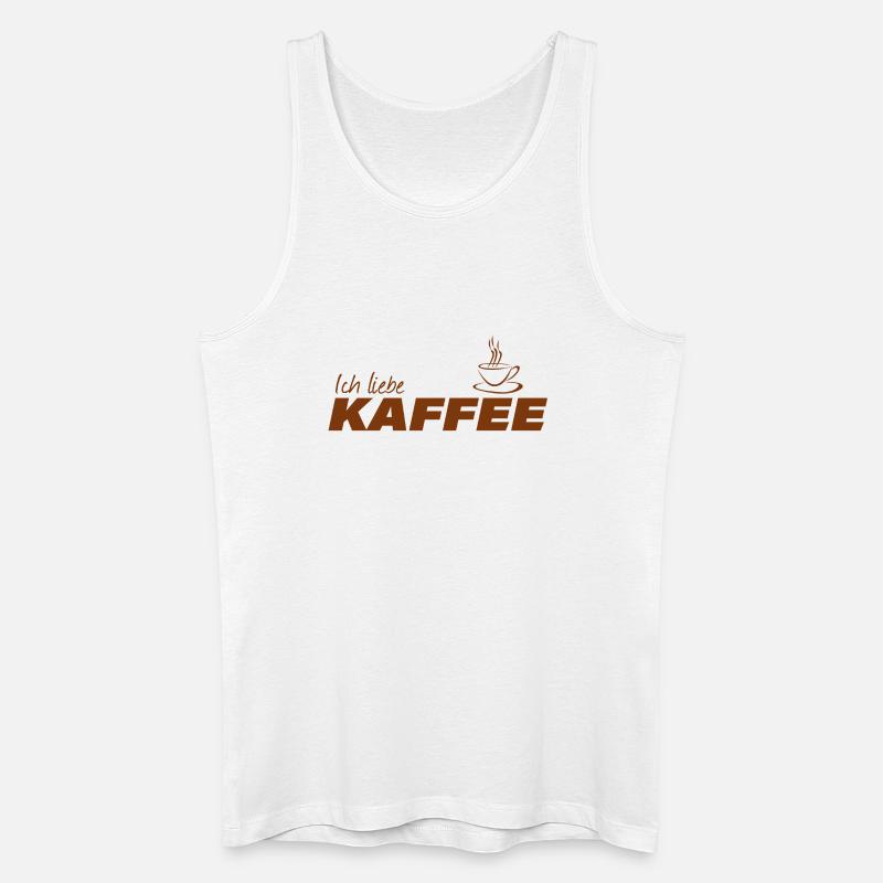 ICH LIEBE KAFFEE - Männer Bio Tank Top - Weiß