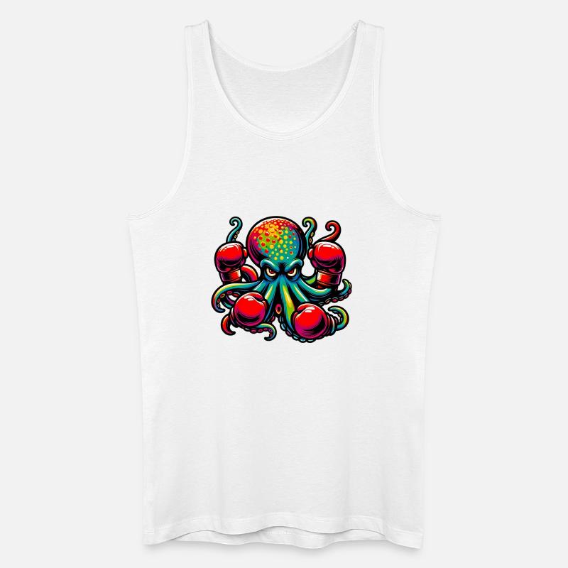 Krake - Männer Bio Tank Top - Weiß