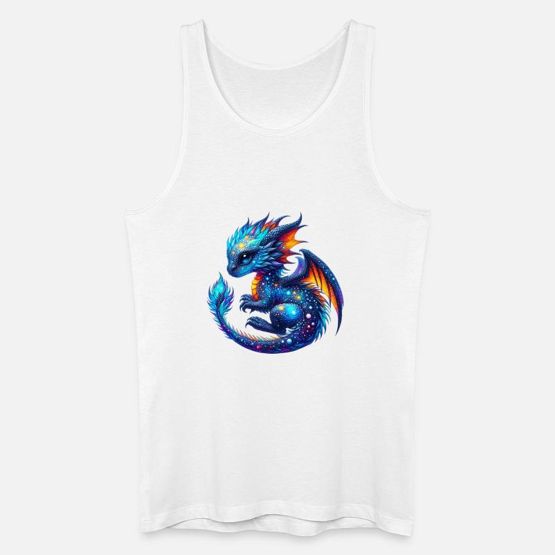 Drache - Männer Bio Tank Top - Weiß