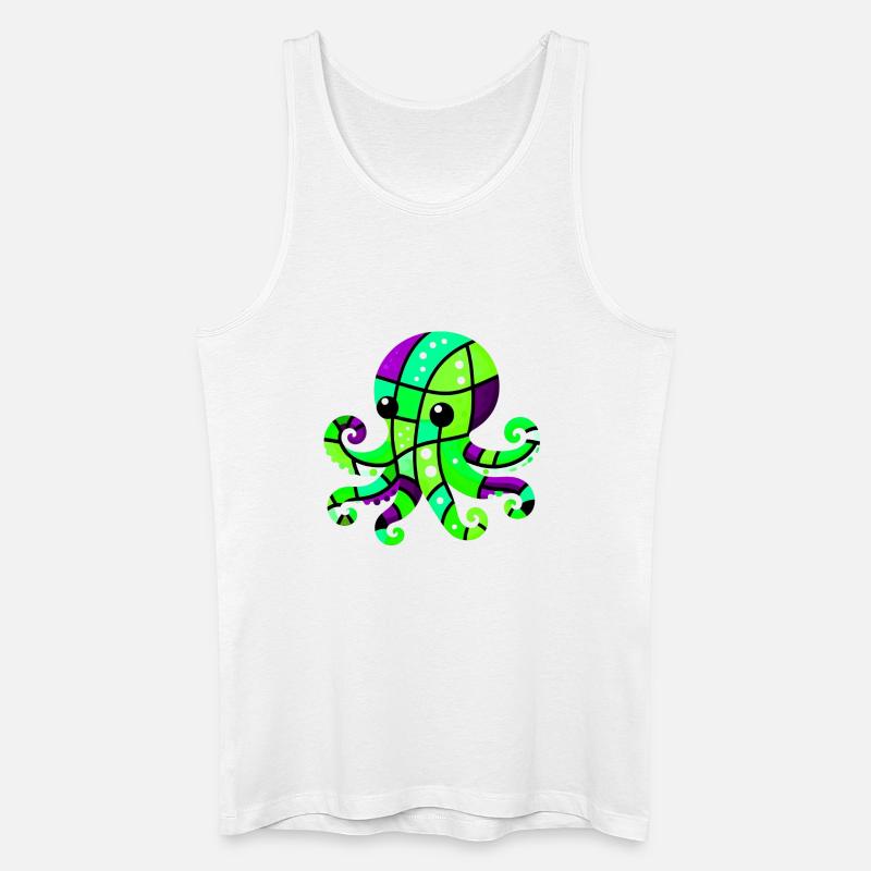 Krake - Männer Bio Tank Top - Weiß