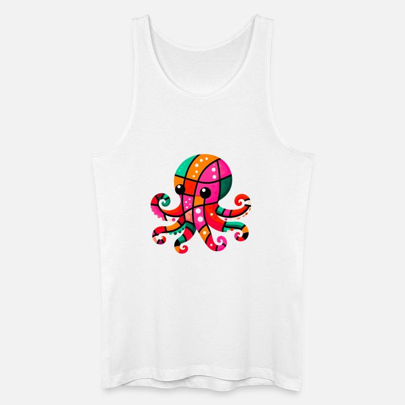 Krake - Männer Bio Tank Top - Weiß